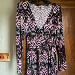 Tiefront stretchy maternity dress